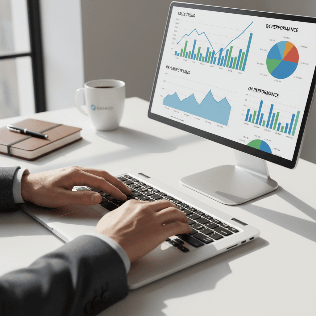 Analytics dashboard showing upward trends